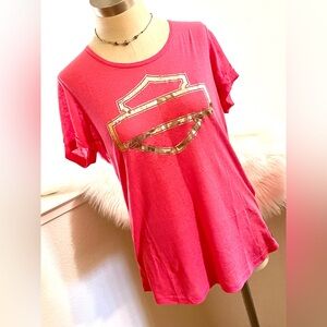 NWT L Pink Harley Davidson Tee Shirt